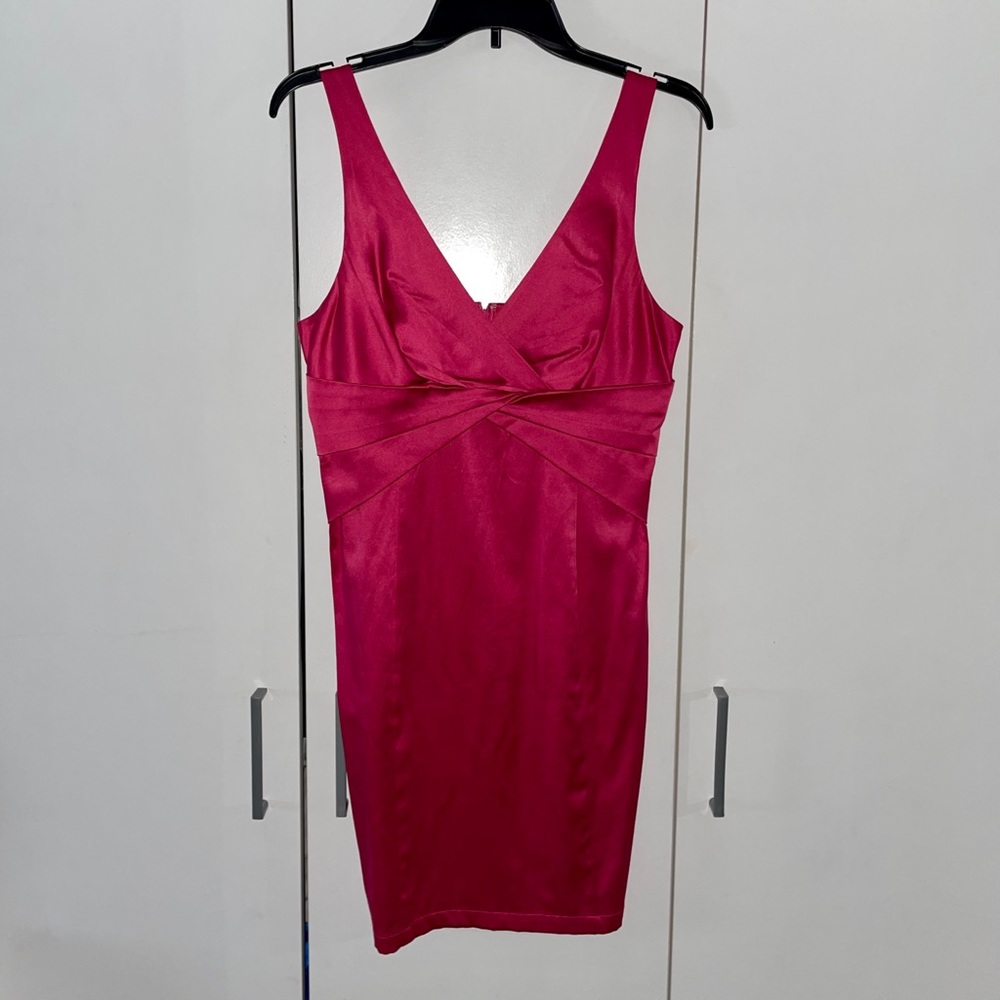 Fuscia Pink “Silk” Cocktail Dress Size Medium